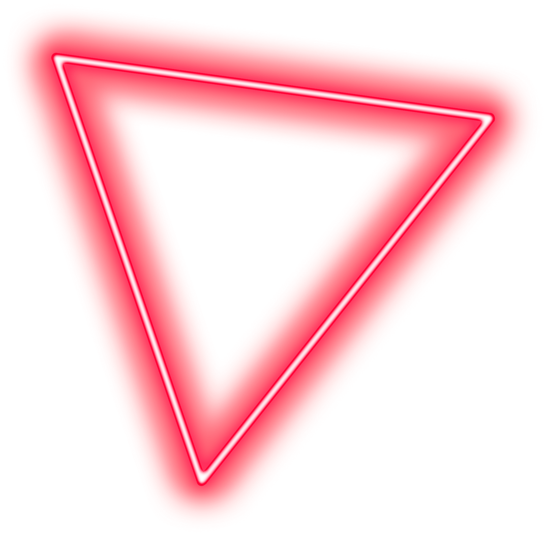 Glowing Red Neon Triangle